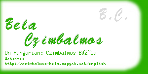 bela czimbalmos business card